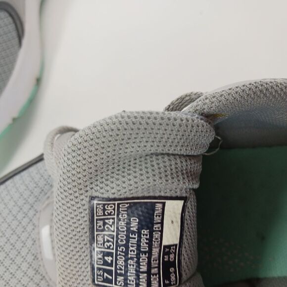 Skechers Go Run Consistant Gray/ turquoise lace up womans running shoe size 7 - Picture 6 of 11